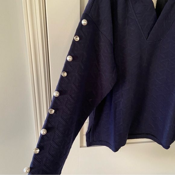 Simply Southern Winter Jewelled Quilted Top New with Tags Blue - Picture 3 of 6